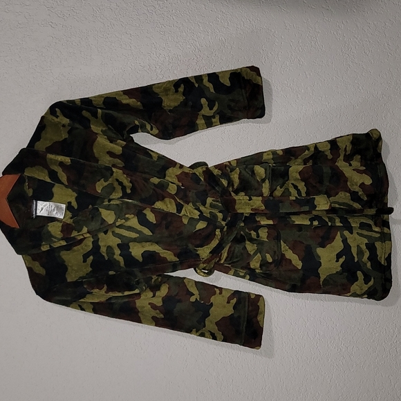 Climatesmart Plush Camouflage Bath Robe Sz. LG 12/14 - Picture 1 of 11